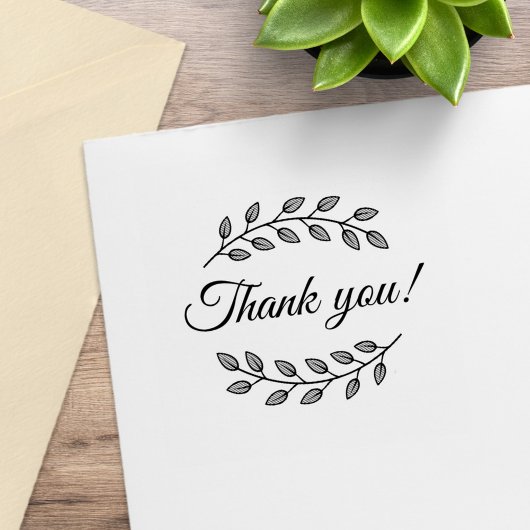 Tampons Encreurs Botanical Wreath Top Bottom Thank You