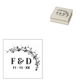 Tampons Encreurs Botanique Élégant Mariage Initiales Garland (Tamponné)