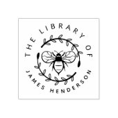 Tampons Encreurs Botanique Moderne D'Abeille De Miel De La Biblioth (Impression)