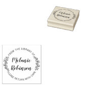 Tampons Encreurs Botanique Ronde Personnalisée De La Bibliothèque D (Tamponné)