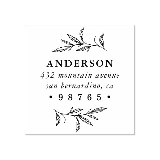 Tampons Encreurs Botanique Wild Meadow Adresse de retour (Impression)