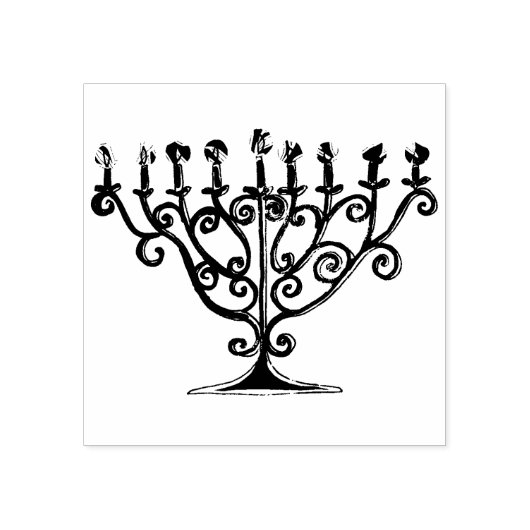 Tampons Encreurs Bougie Menorah (Impression)