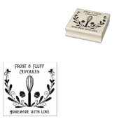 Tampons Encreurs Boulangerie à couronne florale Timbre à Whisk et C (Tamponné)