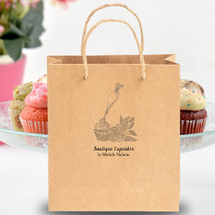Tampons Encreurs Boulangerie de Cupcake avec Glaçage à l'Aquarelle,