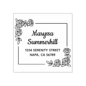 Tampons Encreurs Bouquet de fleurs Roses du coin Adresse (Impression)