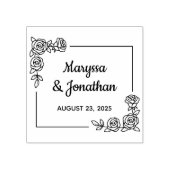 Tampons Encreurs Bouquet Fleurs Roses du coin Anniversaire Mariage (Impression)