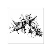 Tampons Encreurs Bouquet floral colibri (Impression)