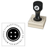 Tampons Encreurs bouton à coudre ADRESSE RETOUR ADRESSE EN caoutcho (Tamponné)