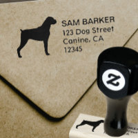 Boxer Chien race Silhouette Adresse de retour