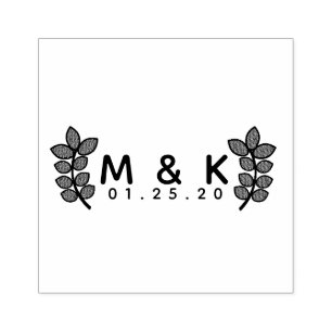 Tampons Encreurs Branche de logo de mariage auto-encreur