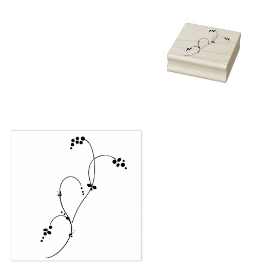 Tampons Encreurs Branche de tourbillon avec timbre d'art en bois Be (Tamponné)