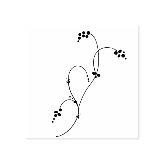 Tampons Encreurs Branche de tourbillon avec timbre d'art en bois Be (Impression)