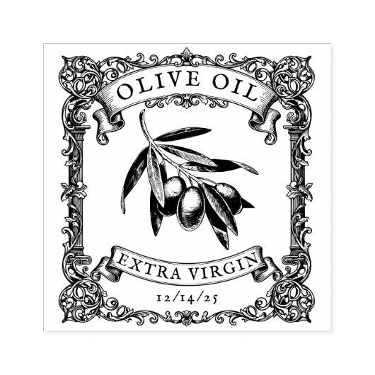 Tampons Encreurs Branche d'olive Botanique Gourmande d'huile d'oliv (Impression)