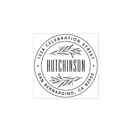 Tampons Encreurs Branches à main classique Rond Adresse de retour (Impression)