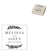 Tampons Encreurs Branches avec Mariage en couple Date (Tamponné)