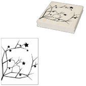Tampons Encreurs Branches d'arbre en silhouette et timbre d'art éto (Tamponné)