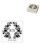 Tampons Encreurs Branches Mariages chic tendance Initiales Monogram (Tamponné)