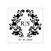 Tampons Encreurs Branches Mariages chic tendance Initiales Monogram (Impression)
