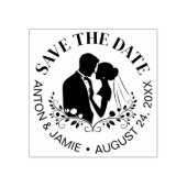 Tampons Encreurs Bride And Groom Save The Date Wedding Date Names (Impression)