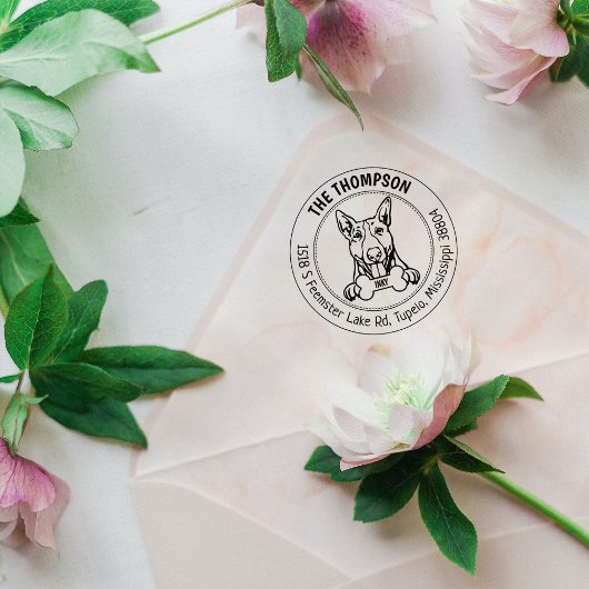 Tampons Encreurs Bull Terrier Dog Adresse de retour Famille