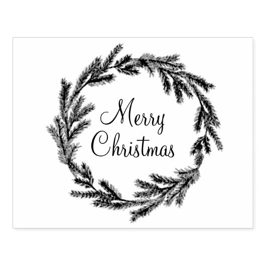 Tampons Encreurs Cabine rustique Joyeux Noël hiver Wreath Cadeau (Impression)