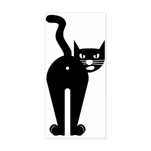 Tampons Encreurs cachet d'art de chat de cul intelligent (Impression)