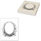 Tampons Encreurs Cachet d'art en caoutchouc à trame fleurie (Tamponné)