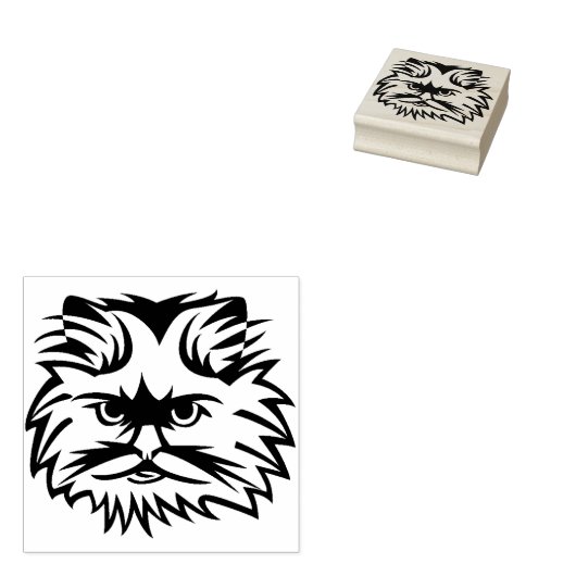 Tampons Encreurs cachet d'art pour chat moustache (Tamponné)