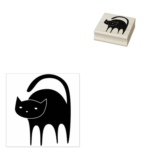 Tampons Encreurs cachet d'art pour chat noir (Tamponné)