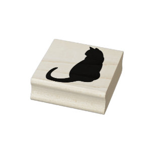 Tampons Encreurs cachet d'art silhouette du chat assis