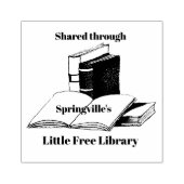 Tampons Encreurs Cachet en bois de conception de livre ouvert (Impression)