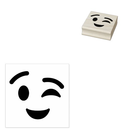 Tampons Encreurs Cachet en caoutchouc Emoji visage (Tamponné)