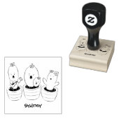 Tampons Encreurs Cactus trio chantante mignonne dessin animé (Tamponné)