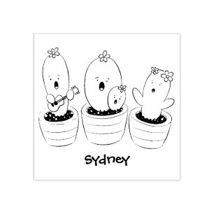 Tampons Encreurs Cactus trio chantante mignonne dessin animé