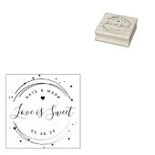 Tampons Encreurs Cadeau de mariage Moderne Amour Circulaire est Dou (Tamponné)