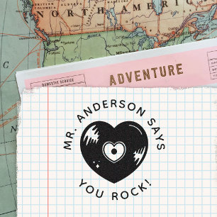 Tampons Encreurs Cadeau personnalisé pour enseignant You Rock pour 