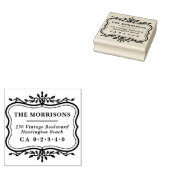 Tampons Encreurs Cadre botanique élégant Nom de famille Adresse de  (Tamponné)