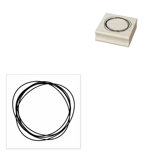 Tampons Encreurs Cadre de cercles Timbre d'art en bois (Tamponné)