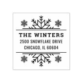 Tampons Encreurs Cadre de vacances pour flocon de neige d'hiver Adr (Impression)