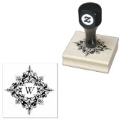 Tampons Encreurs Cadre fileté complexe avec monogramme personnalisé (Tamponné)