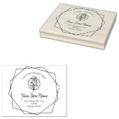 Tampons Encreurs Cadre fleur sauvage Chic Bracket, Élégant Script (Tamponné)