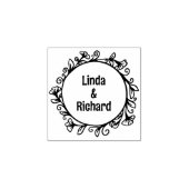 Tampons Encreurs Cadre floral moderne, Mariage (Impression)