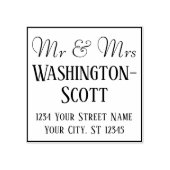 Tampons Encreurs Cadre M. et Mme 2 rangées Noms plus longs Adresse  (Impression)