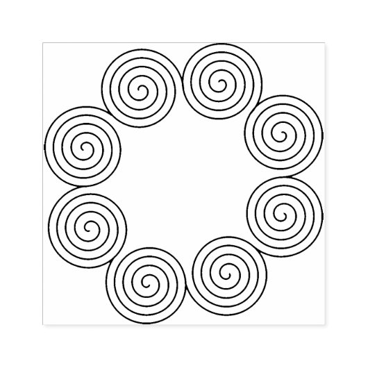 Tampons Encreurs Cadre Motif Spiral Arrondi (Impression)