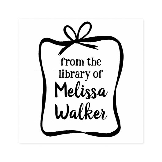 Tampons Encreurs Cadre Ruban Cute Bow PERSONNALISÉ Ajouter Votre Pr (Impression)