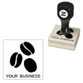 Tampons Encreurs café haricots boisson alimentaire avec texte (Tamponné)