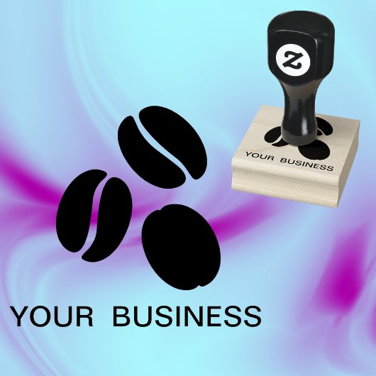 Tampons Encreurs café haricots boisson alimentaire avec texte