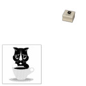 TAMPONS ENCREURS CAFÉ (TUXEDO CAT) CAPITAL EN CAOUTCHOUC (Tamponné)