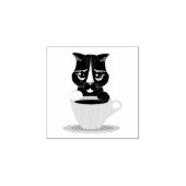 TAMPONS ENCREURS CAFÉ (TUXEDO CAT) CAPITAL EN CAOUTCHOUC (Impression)