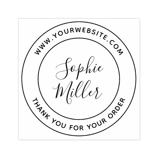 Tampons Encreurs Calligraphie Moderne Ajouter Votre Entreprise Nom (Impression)